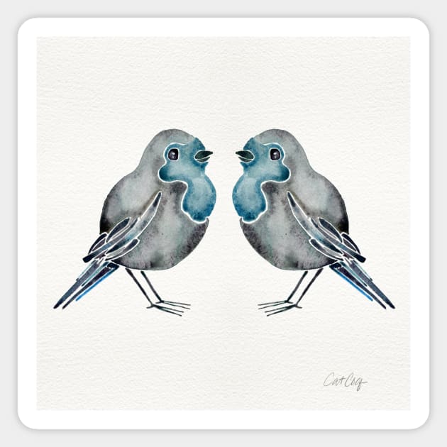 Blue Birds Sticker by CatCoq